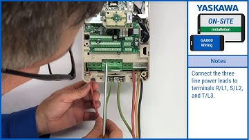 Yaskawa GA800 AC Drive/VFD, how to WIRE the MOTOR and main power, small models, frames