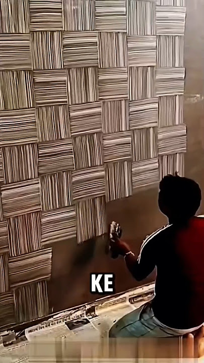 How to paint a woven bamboo pattern. #shorts #viralvideo #tips