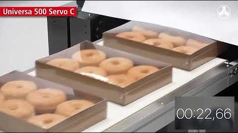 Kallfass Universa 500 Servo C High-Speed Side Sealer Shrink Wrapping Doughnuts At Over 100 PPM!!!