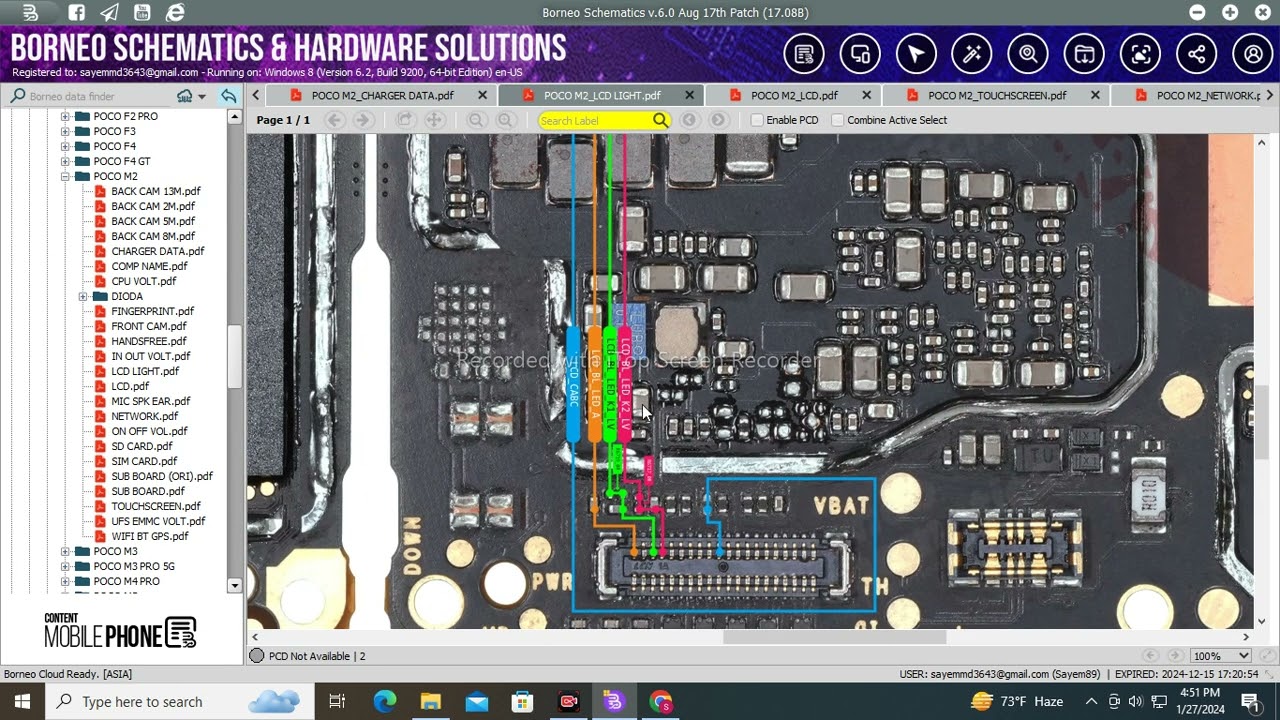POCO M2 Charging/Light/Graphic/Touch/Network/Mic Full Sulation