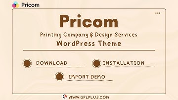 Pricom – Printing Company & Design Services WordPress Theme Download, Installation and Import Demo