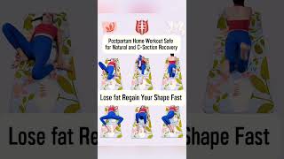 Postpartum Home Workout Safe for Natural and C-Section Recovery to Regain Your Shape Fast#shorts