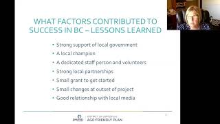 Lantzville Age-Friendly Community Overview - Elaine Gallagher