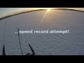 Kiteboarding in Muuratjärvi, 72.6 km/h on a snowboard