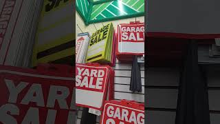 I purchased garage sale signs from dollar tree I purchased garage sale signs from dollar tree