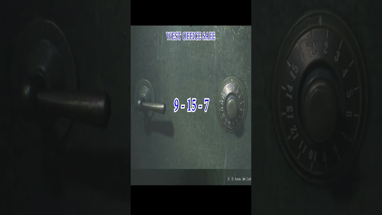 West Office Saif Lock Unlock Code   REDIDENT EVIL 2