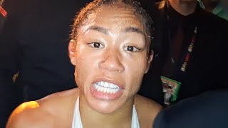 Alycia Baumgardner IMMEDIATELY after BEATING Bo Mi Re Shen • CALLS OUT Katie Taylor