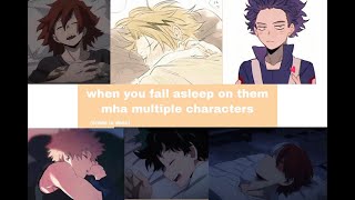 When you fall asleep on them || Boyfriend scenarios  || MHA ASMR