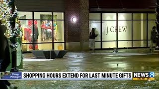 Hours extended for last-minute holiday shopping