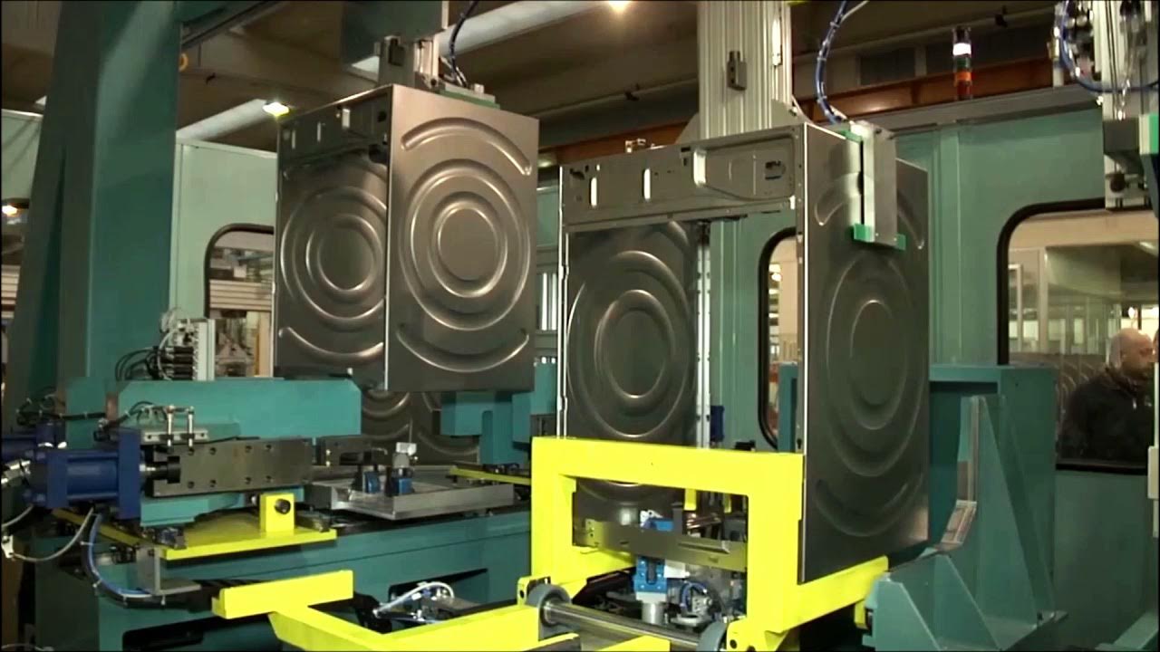 Washing machine fabrication & assembly line YouTube