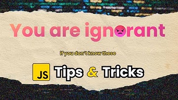 🚨 7 javascript Tips and Tricks you must know in 2024!