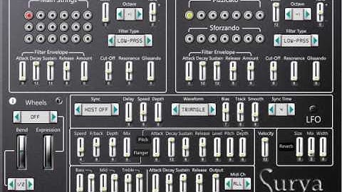 Surya VST string synthesizer