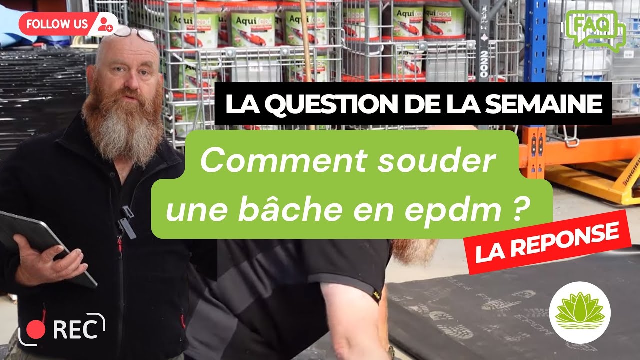 Comment souder une bâche epdm? Comment coller une bâche epdm avec une autre? Voici la soudure.