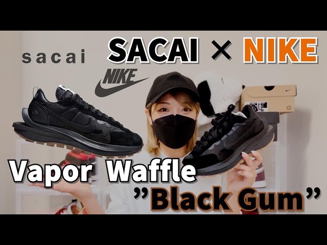 sacai × NIKE VAPOR WAFFLE BLACK GUM 28.5