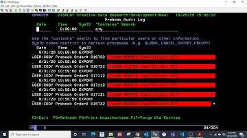 DAC Prebook Audit Log