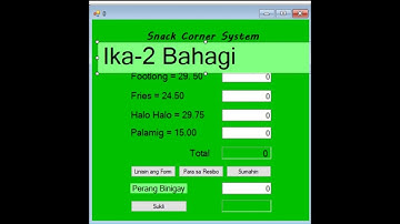 VB Project Snack Corner System