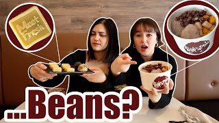 Foreigners try Taiwanese dessert for the first time (ft. MEET FRESH) 🤔 😬 外国女生尝试台湾甜品！红豆，绿豆，豆花都让我们感觉。。