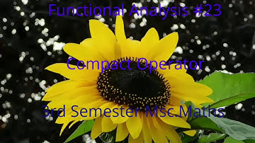 Functional Analysis#23,Compact Operator, 3rd sem Msc Maths,  #University