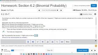 Elementary Stats Lesson 82: Binomial Distribution Concept Questions (Section 6.2 Problems 16-17)