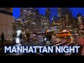 Night walk in manhattan 4k  stunning midtown new york