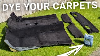 How To Dye Carpets Black DIY Style | BMW E30 Carpet Dye Guide for Car Interior | 042