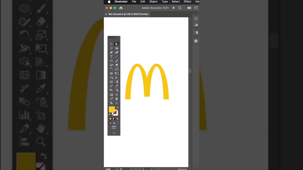 How To Create McDonald Logo  