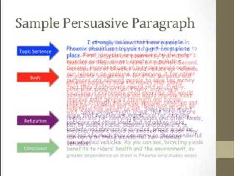 persuasive paragraph structure