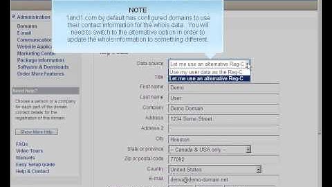 1and1.com Preparing a domain for transfer 1and1.com