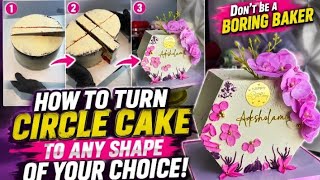 TURNING CIRCLE SHAPED CAKE TO OVAL, HEXAGON/POLYGON, HEARTS 💕,  etc @dellycakesandmore