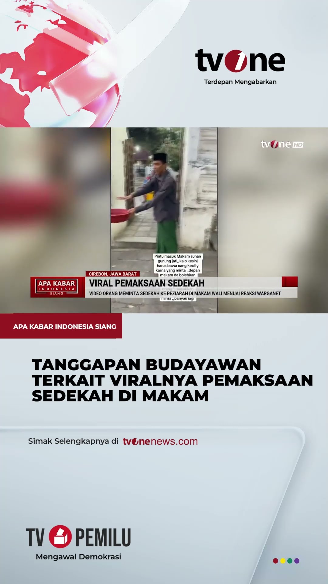 Viral Pemaksaan Sedekah Ke Peziarah Makam Sunan Gunung Jati Cirebon | tvOne