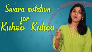 Swara notation for Kuhoo kuhoo | VoxGuru ft. Pratibha Sarathy screenshot 4