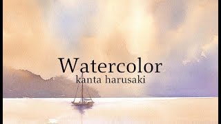 Watercolor demonstration   Kanta Harusaki   春崎幹太　水彩画　海の水彩画