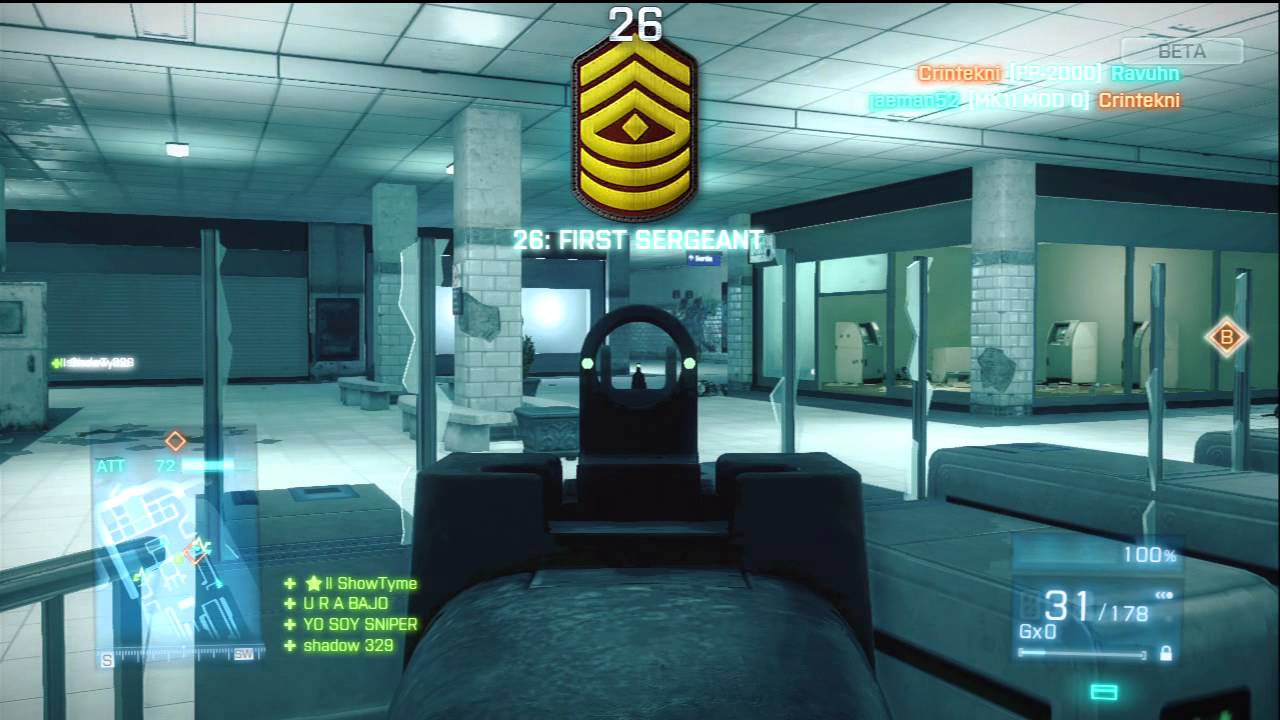 Battlefield 3 Beta:  F2000 gameplay
