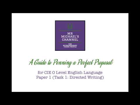 O Level English Paper 1: Penning a Perfect Proposal