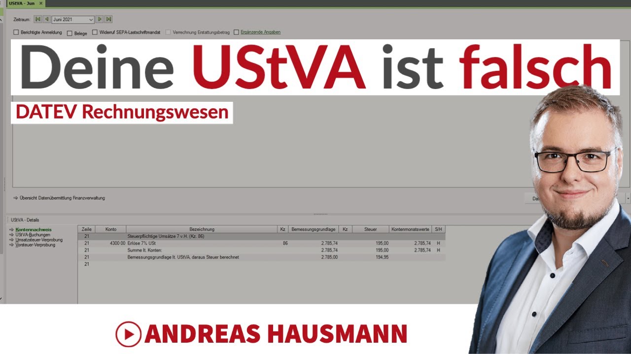 Update Deine Umsatzsteuervoranmeldung in DATEV Rechnungswesen ist falsch