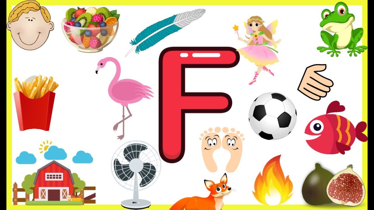 Letter F-Things that begins with alphabet F-words starts with F-Objects  that starts with letter F - YouTube