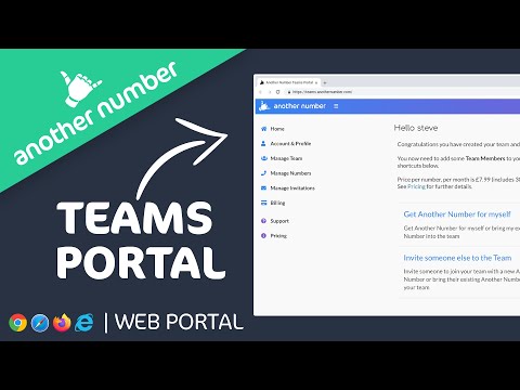 Another Number for Teams - Using the admin portal