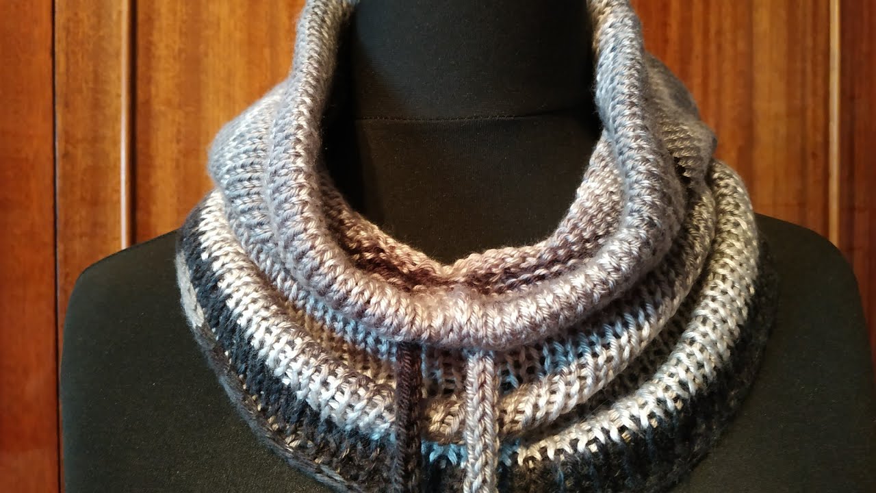 Снуд-капюшон (капор-снуд) на любой вязальной машине