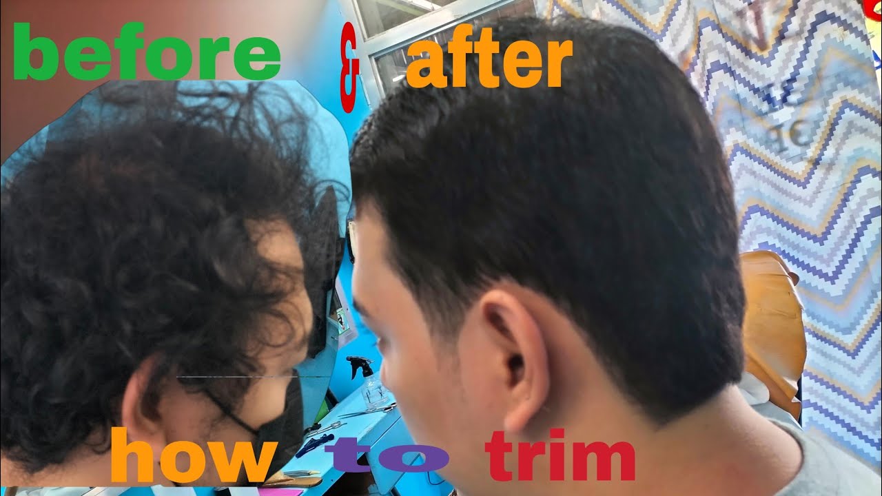 How to trim cut from long hair to short hair. YouTube