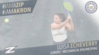 I am a Zip, I am Akron  - Women's Tennis - Luisa Echeverry