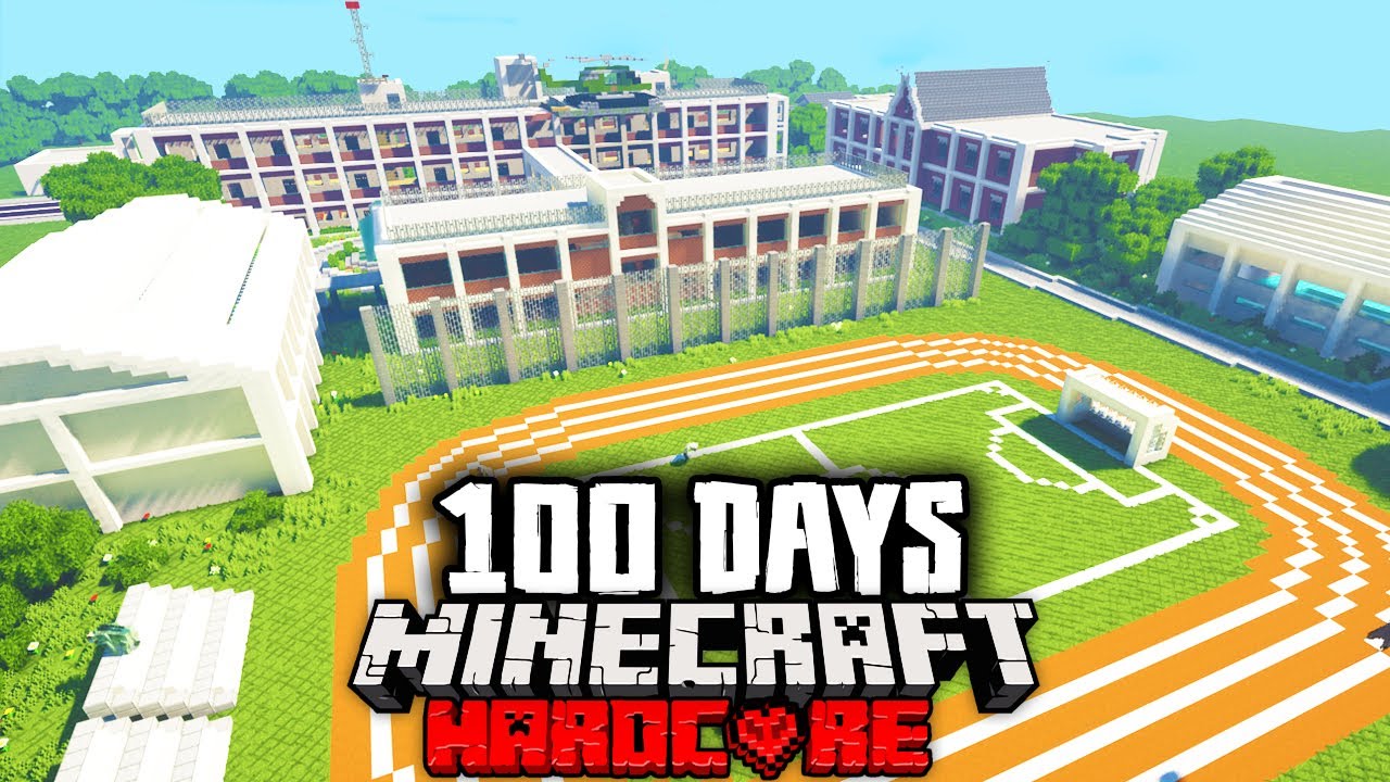 I Survived 100 Days In A School In A Zombie Apocalypse In Hardcore 