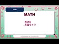 1 Minute Math Subtraction #0036