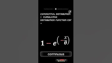 Exponential Distribution   Cumulative Distribution Function Cdf =     #     Maths  !  Statistics #Ex