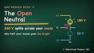 Why Is Half My House Too Bright The Open Neutral Explained | Electrical Theory 101