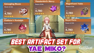 Yae Miko 2 Shimenawa Vs 2 Thundering Fury Vs 4 Emblem Vs 2 Noblesse Artifacts