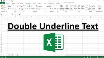 How to Double Underline Text In Excel