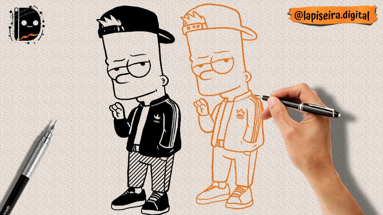 Como Desenhar o Bart Simpson (Corpo Inteiro) 