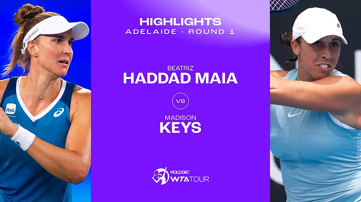 Beatriz Haddad Maia vs. Madison Keys | 2025 Adelaide Round 1 | WTA Match Highlights