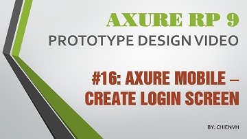 Axure RP 9: #16 Create Mobile Login Prototype using Axure