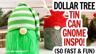 Dollar Tree Tin Can Gnomes / Gnomes Using Cans / Quick and Inexpensive Gnomes / Dollar Tree Fur